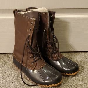 Sporto Brown Leather Waterproof Duck Boots